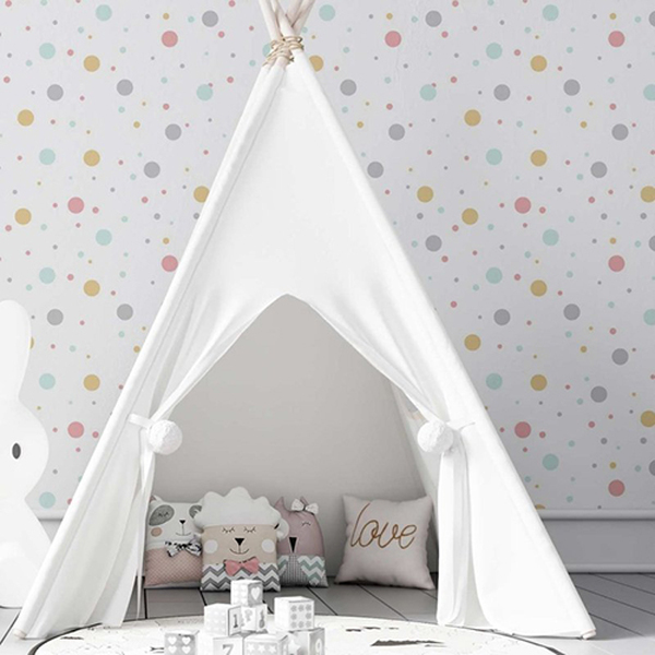 Papel De Parede Adesivo Poá Infantil N03145 0,48x2,50m