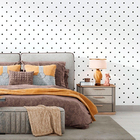 Papel De Parede Adesivo Poá P&b N012038