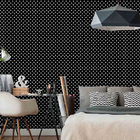 Papel De Parede Adesivo Poá Preto 626