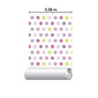 Papel De Parede Adesivo Poá Roxo 010834 Rolo 0,58x3m