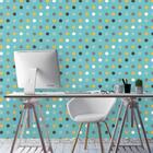 Papel De Parede Adesivo Poá Verde 254824828 Rolo 0,58x3m