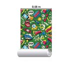 Papel De Parede Adesivo Pop Art Verde N05015