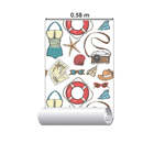 Papel De Parede Adesivo Praia Férias N015195 0,58x3,00m