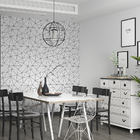 Papel De Parede Adesivo Preto E Branco Geométrico 2,80m