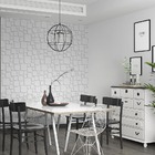 Papel De Parede Adesivo Quadrado Branco Geométrico 2,80m