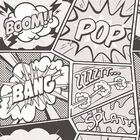 Papel De Parede Adesivo - Quadrinhos - Gibi - Preto - 145ppi