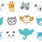 Papel De Parede Adesivo Quarto De Bebê Animais Fofinhos 6mx50
