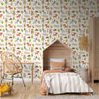 Papel De Parede Adesivo Quarto De Bebê Safari Fundo Branco 12