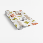 Papel De Parede Adesivo Quarto De Bebê Safari Fundo Branco 3m