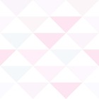 Papel De Parede Adesivo Quarto De Bebê Triângulos Rosa 12mx50