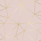 Papel De Parede Adesivo Quarto Rosa Chá Gold Lines 12m