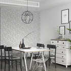 Papel De Parede Adesivo Relevo Branco E Dourado 3d 2,80m