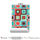 Papel De Parede Adesivo Retrô 0250