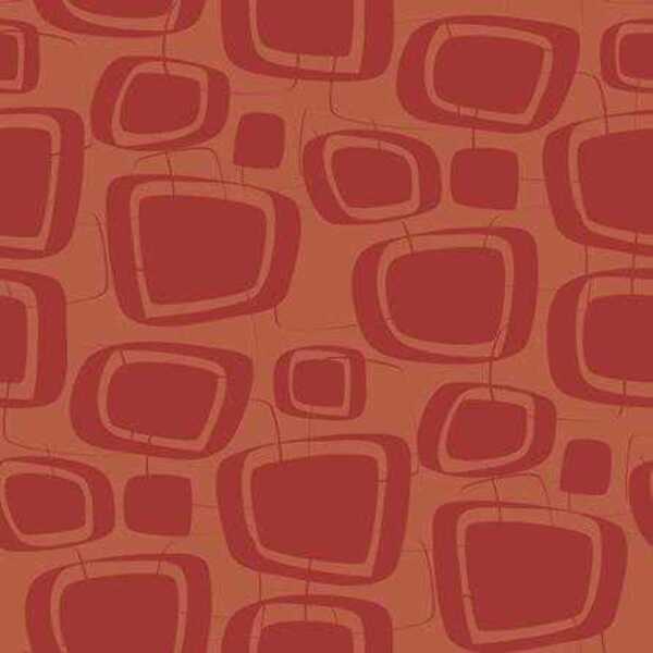 Papel De Parede Adesivo Retrô Vermelho 3 Rolo 0,58x3m