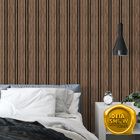 Papel De Parede Adesivo Ripado Grande Rustico 3d Quarto Sala