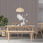 Papel De Parede Adesivo Ripado Largo Marrom Acizentado 10m