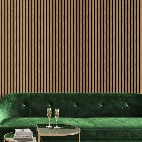 Papel De Parede Adesivo Ripas De Madeira Clara Lavável Sala | Leroy Merlin