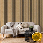 Papel De Parede Adesivo Ripas De Madeira Clara Personalizado