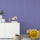 Papel De Parede Adesivo Ripas De Madeira Roxo Claro Quarto