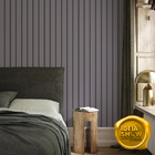 Papel De Parede Adesivo Ripas De Madeira Roxo Liso Lavável