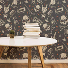 Papel De Parede Adesivo Rock'n Roll Retrô N05085