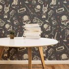 Papel De Parede Adesivo Rock'n Roll Retrô N05085