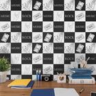 Papel De Parede Adesivo Rolo 0,58x3,00m Azulejo Rock 19250