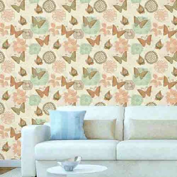 Papel De Parede Adesivo Rolo 0,58x3,00m Borboleta Floral 8171