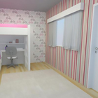 Papel De Parede Adesivo Romântico Listrado 1079