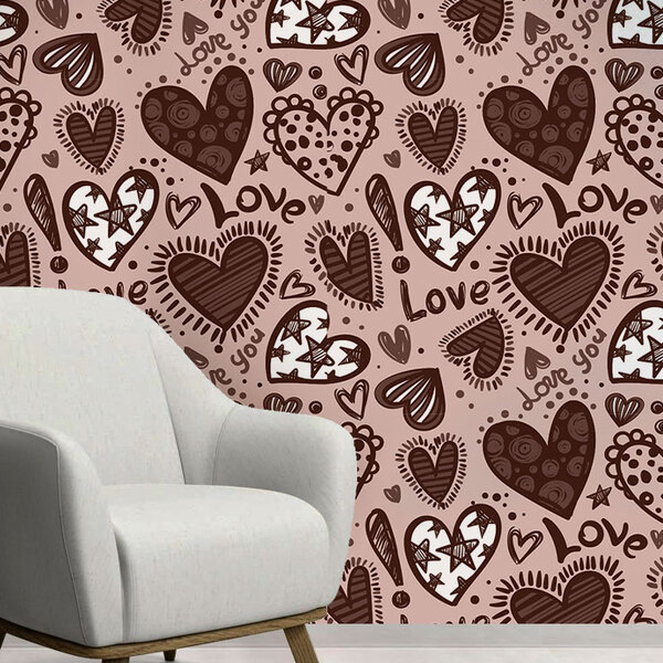 Papel De Parede Adesivo Romântico Mod 111 Vinílico 60x300cm