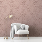 Papel De Parede Adesivo Rosa Bebê Triangular Fio Rosé 9m