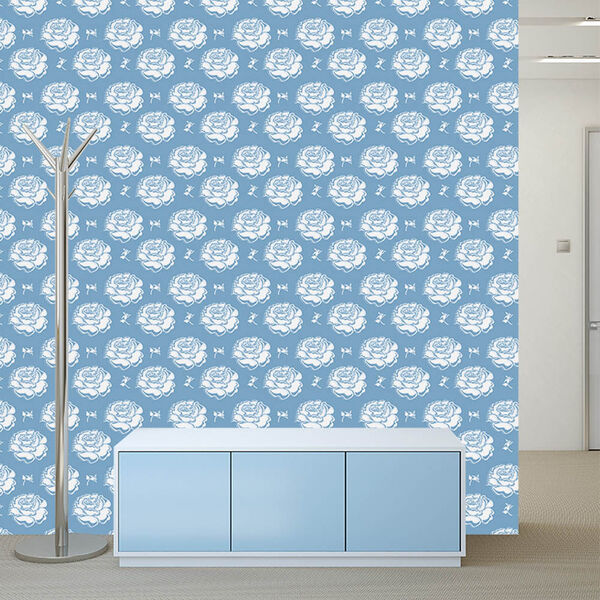 Papel De Parede Adesivo - Rosa Branca - 048ppf