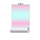 Papel De Parede Adesivo Rosa E Azul N07102