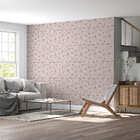 Papel De Parede Adesivo Rosa E Preto Geométrico 2,80m