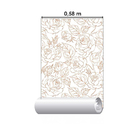 Papel De Parede Adesivo Rosas E Folhas N03002