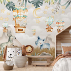 Papel De Parede Adesivo Safari Lindo Infantil Lavável Quarto