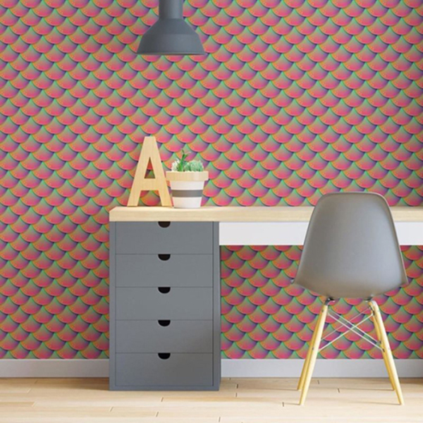 Papel De Parede Adesivo Sereia Furta Cor N06040