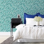 Papel De Parede Adesivo Tendenci Estampa De Folhas Rolo 3 Met