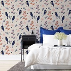 Papel De Parede Adesivo Tendenci Estampa De Pássaros Rolo 5 M