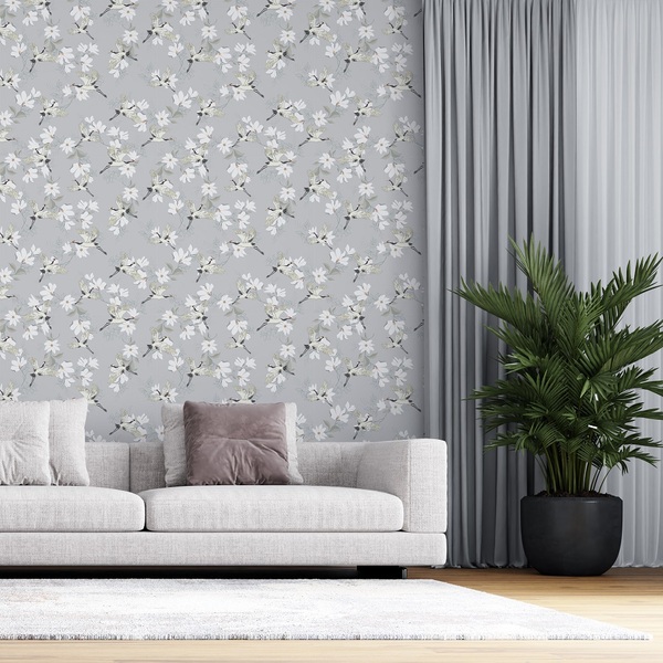 Papel De Parede Adesivo Tendenci Estampa De Pássaros Rolo 5 M