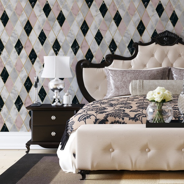 Papel De Parede Adesivo Tendenci Estampa Geométrico Rolo 3 Me