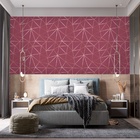 Papel De Parede Adesivo Terracota Rosé Geométrico 9m