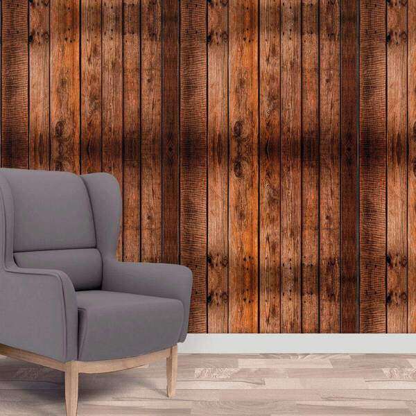 Papel De Parede Adesivo Textura De Madeira Vinílico 60x300cm