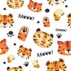 Papel De Parede Adesivo Tigres Minimalistas N06007