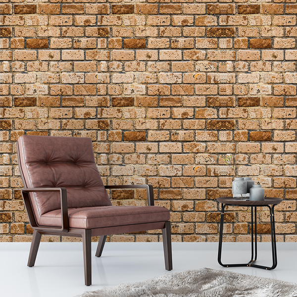 Papel De Parede Adesivo Tijolo Antigo Rustico