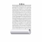 Papel De Parede Adesivo Tijolo Branco Rolo 0,58x3m