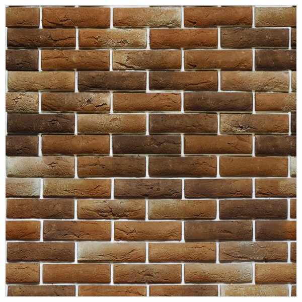 Papel De Parede Adesivo Tijolo Marrom 300x52cm