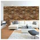 Papel De Parede Adesivo Tijolo Marrom 300x52cm