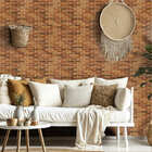 Papel De Parede Adesivo Tijolo Marrom Estilo Inglês Sala 6mx5