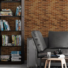 Papel De Parede Adesivo Tijolo Marrom Np068